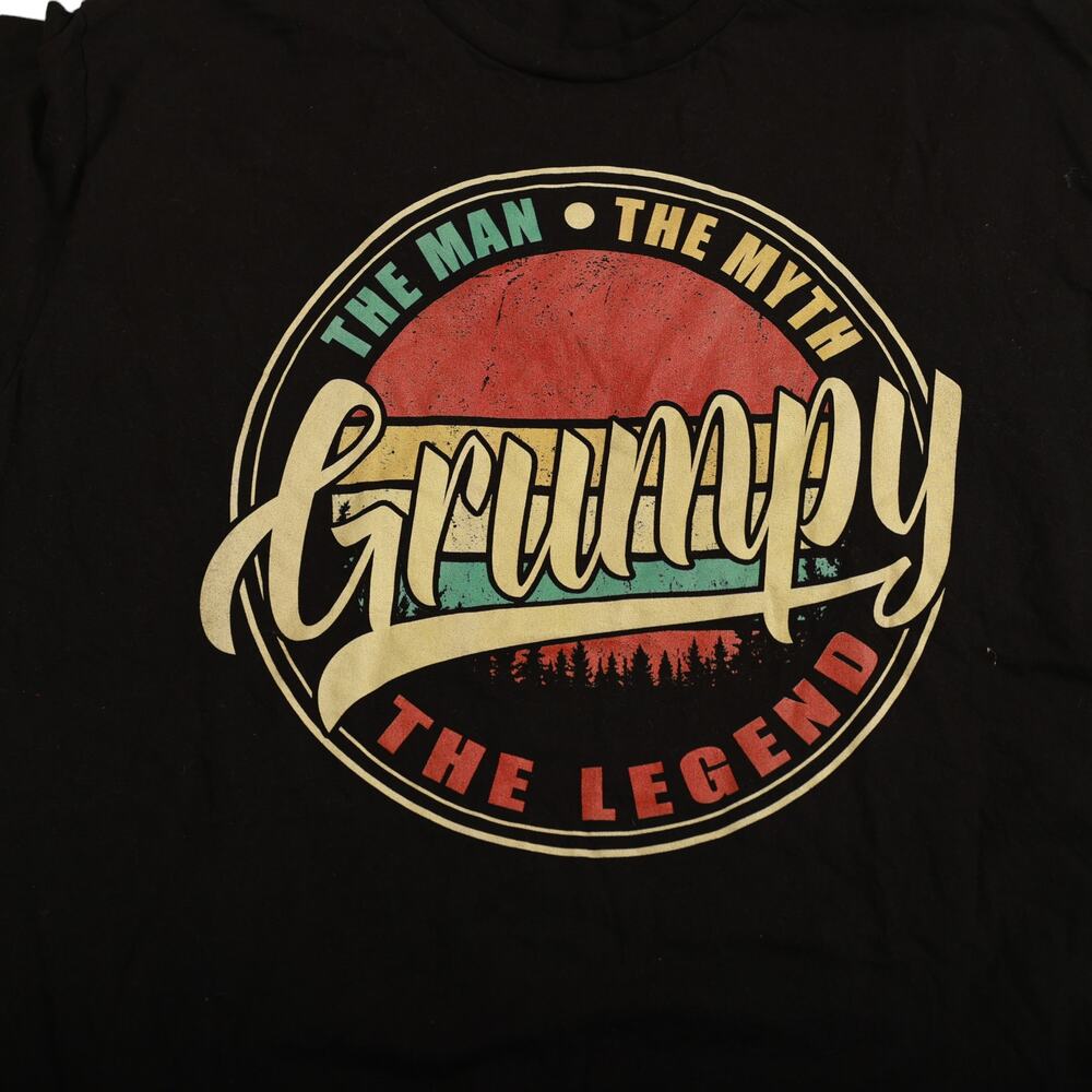 Grumpy The Man The Myth The Legend Vintage‎ Retro Fathers Day T-Shirt 2XL - Picture 2 of 2